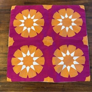 Wisteria Psychedelic Kaleidoscope Floral Linen Pillow Cover